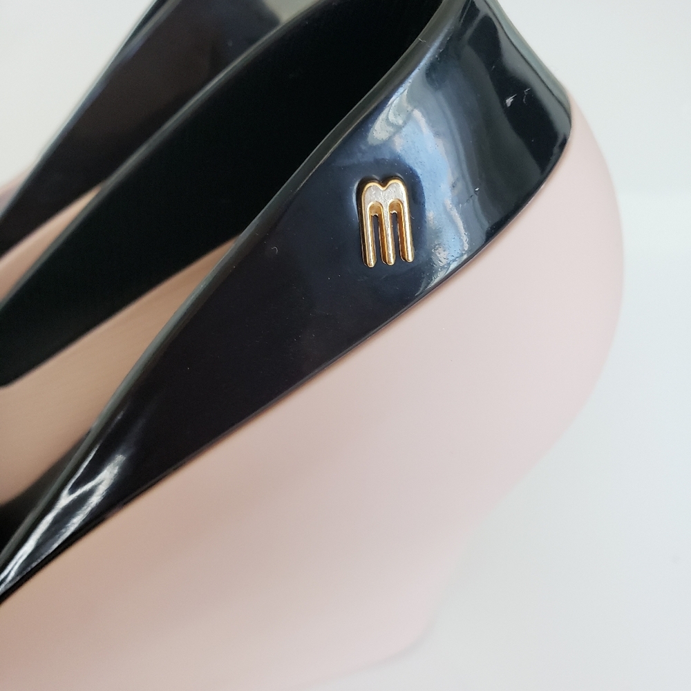 Melissa Queen Peep toe bow wedge heels - Picture 3 of 6